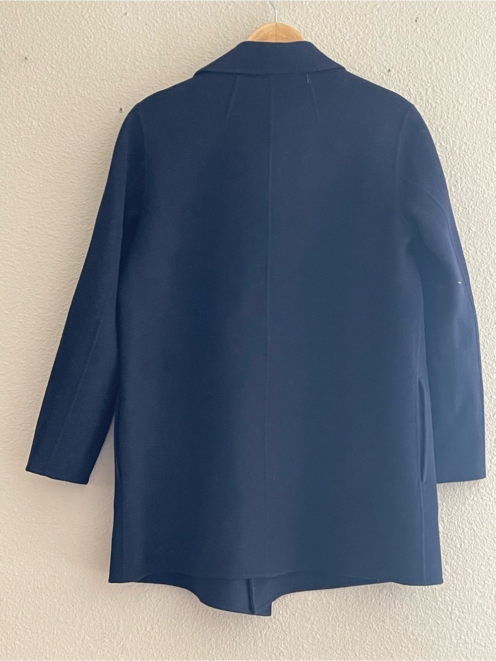 Theory Clairene Open Front Wool Cashmere Blend Jacket Blazer Navy Blue - Picture 6 of 13